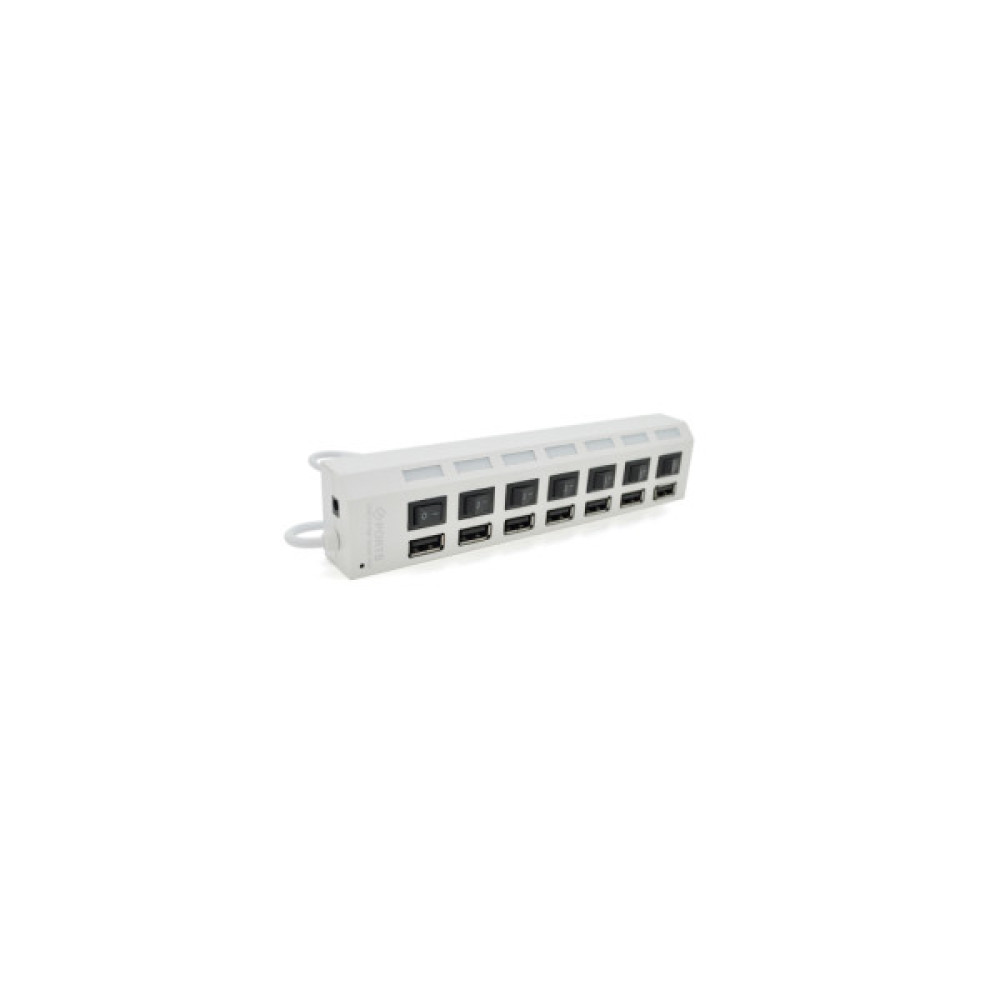 Концентратор Voltronic USB 2.0 to 7xUSB with switches white (YT-H7SHS-W)
