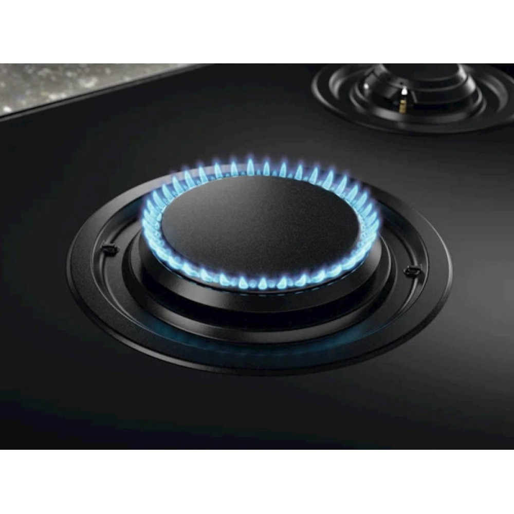 Варильна поверхня Electrolux комбінована (2 газ + 2 інд), 60см, розширена зона, чавун, чорний
