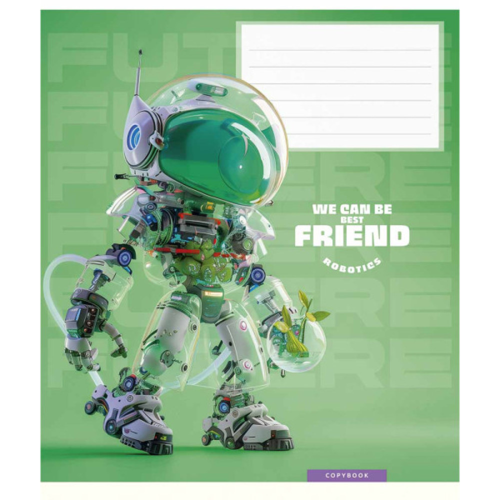Зошит Школярик We can be best friend 12 аркушів коса лінія (012-3461C)