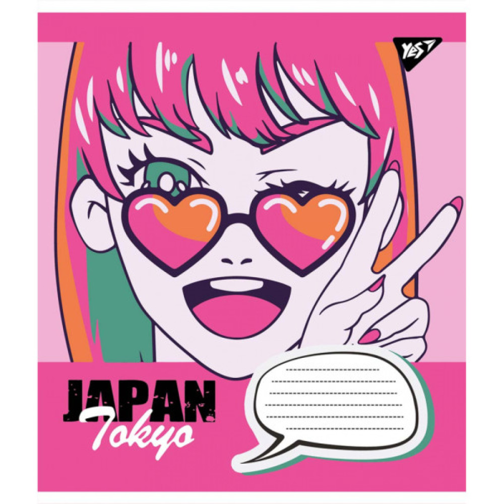 Зошит Yes Japan Tokyo 12 аркушів коса лінія (766306)