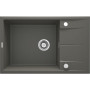 Мийка кухонна Deante Eridan, граніт, прямокут., з крилом, 780х500х210мм, чаша - 1, накладна, антрацит