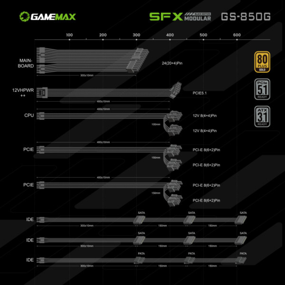 GAMEMAX GS-850G Black