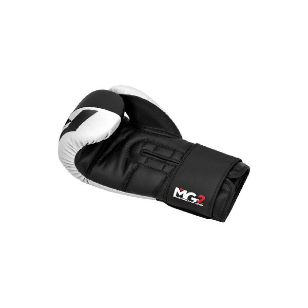 Боксерські рукавички RDX F4 Boxing Sparring Gloves Hook & Loop White/Black 10 унцій (BGR-F4B-10OZ)
