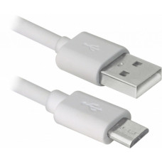 Дата кабель USB 2.0 AM to Micro 5P 3.0m white Defender (87468)