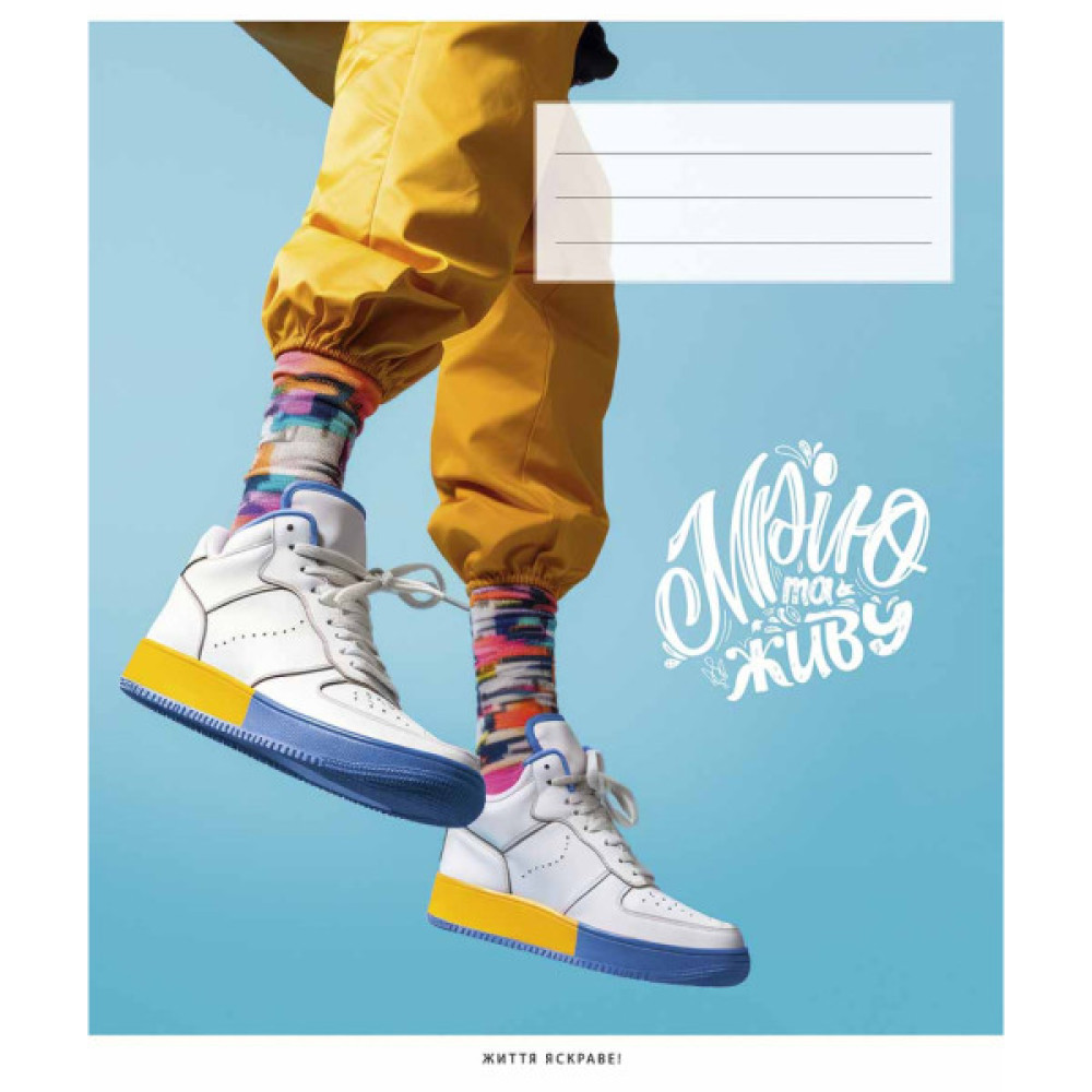 Зошит Школярик Мрію та живу 48 аркушів клітинка (048-3351K)