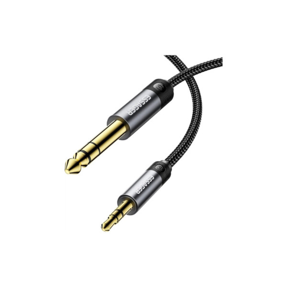 Кабель мультимедійний 3.5mm M to 6.5mm M 1.2m Essager (EYPMM-XL0G-P)
