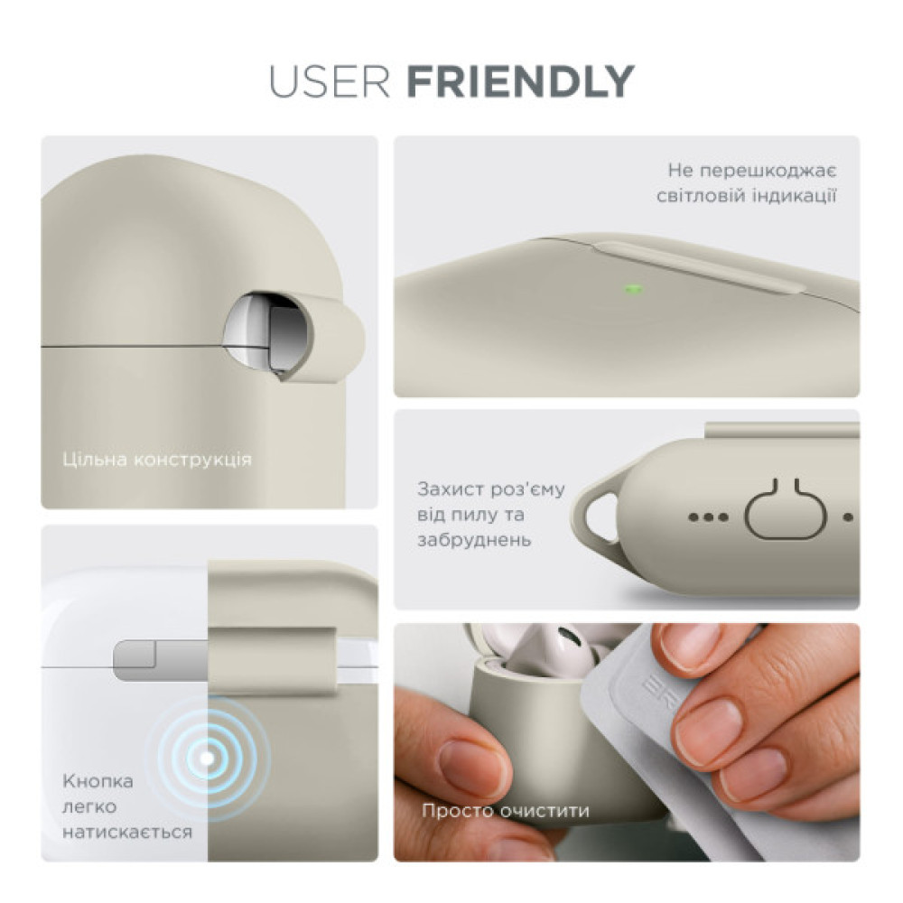 Чохол для навушників Armorstandart Hang Case For Apple AirPods Pro 3 Antique White (ARM88285)
