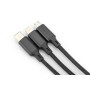 Дата кабель USB 2.0 AM to Lightning + Micro 5P + USB-C 1.0m charge only Digitus (AK-300160-010-S)