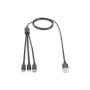 Дата кабель USB 2.0 AM to Lightning + Micro 5P + USB-C 1.0m charge only Digitus (AK-300160-010-S)
