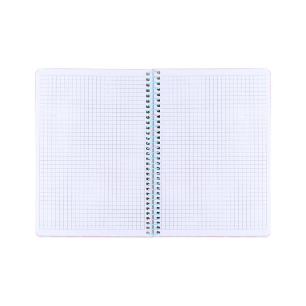 Блокнот Axent на спіралі А5 80 аркушів, клітинка, пластикова обкладинка, персиковий (8462-3-A)