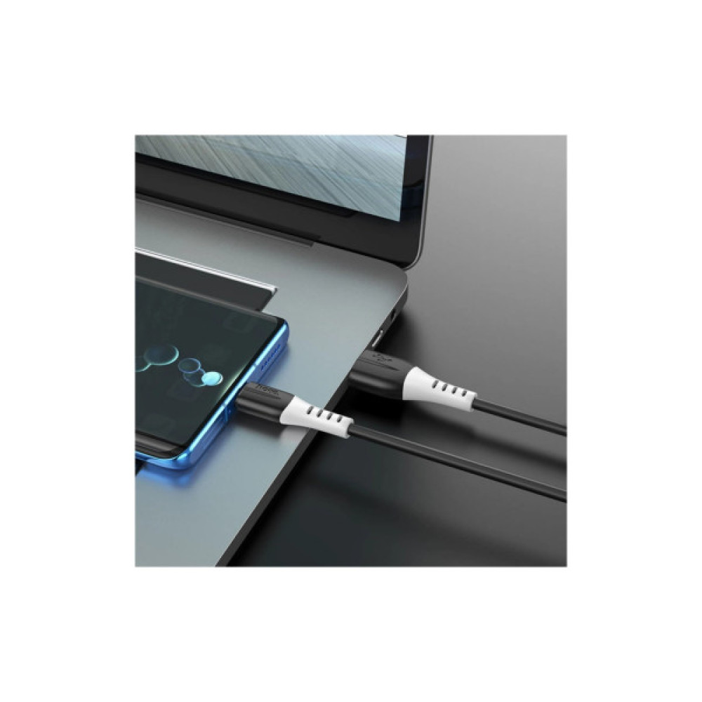 Дата кабель USB 2.0 AM to USB-C 1.0m 3A Black HOCO (6931474768575)