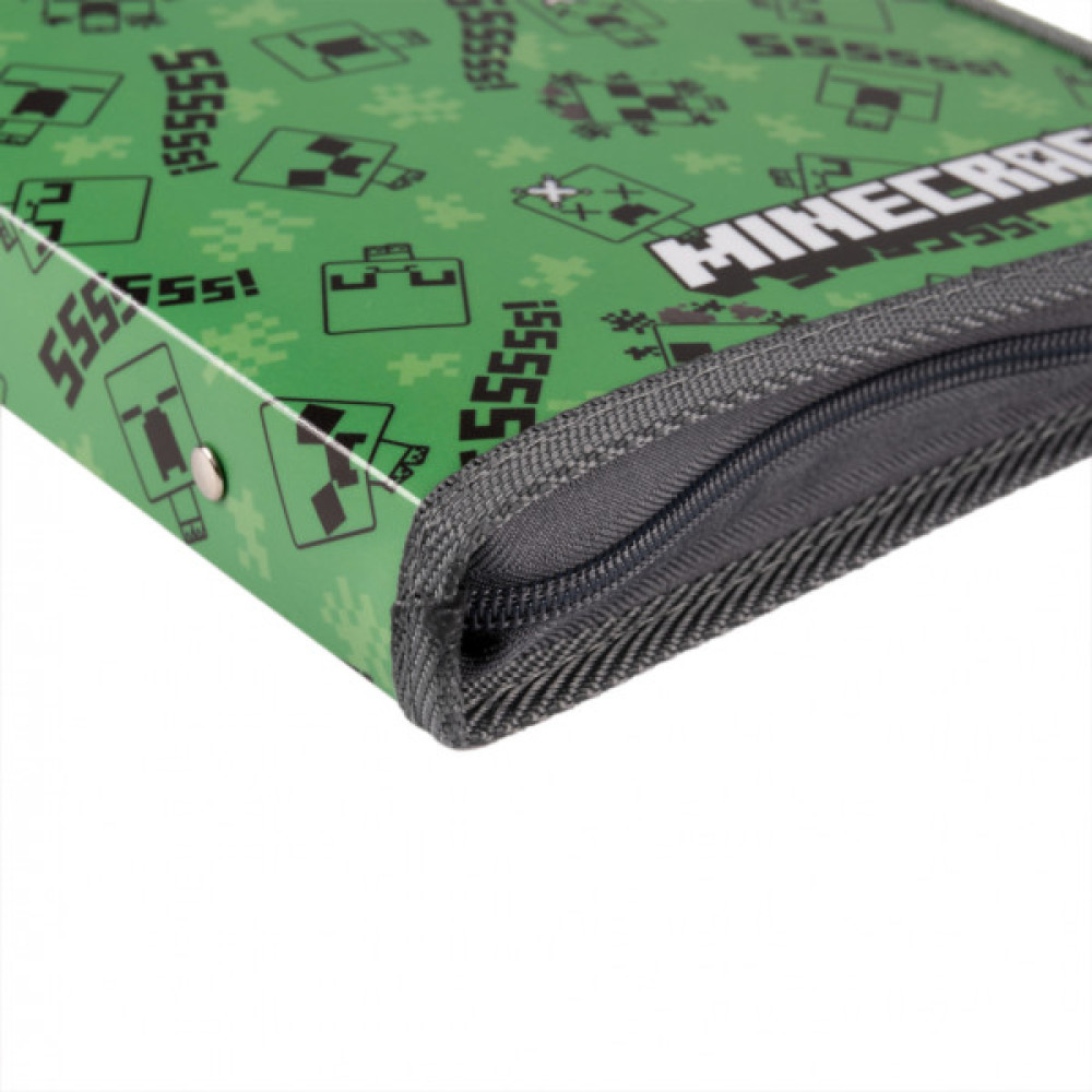 Папка для зошитів Yes пластикова на блискавці Minecraft Creepers В5 (492203)