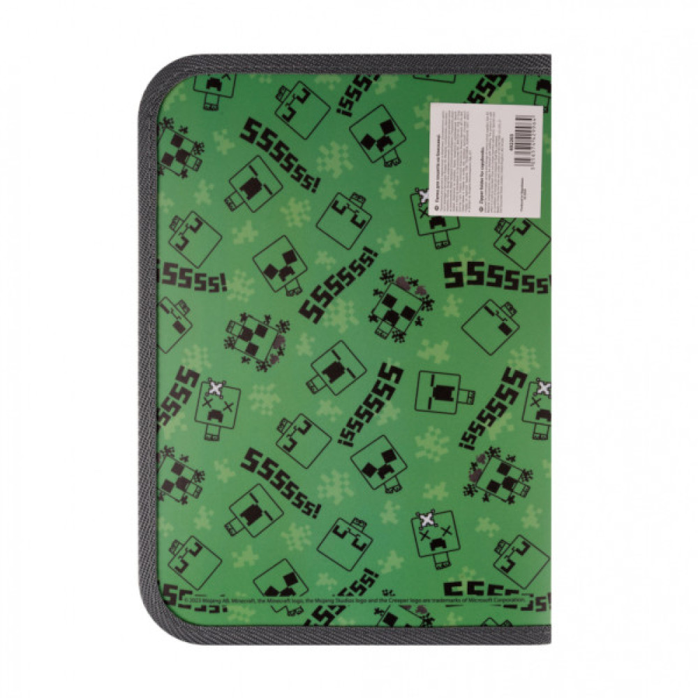 Папка для зошитів Yes пластикова на блискавці Minecraft Creepers В5 (492203)