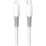 Дата кабель USB-C to Lightning 1.0m PD30W liquid silicone white ColorWay (CW-CBPDCL093-WT)