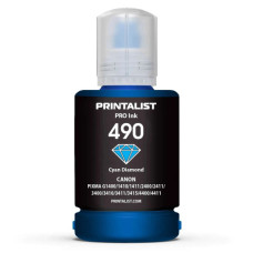 Чорнило Printalist Canon gI-490 for g1400/G2400/G3400 140g Cyan (PL490C)