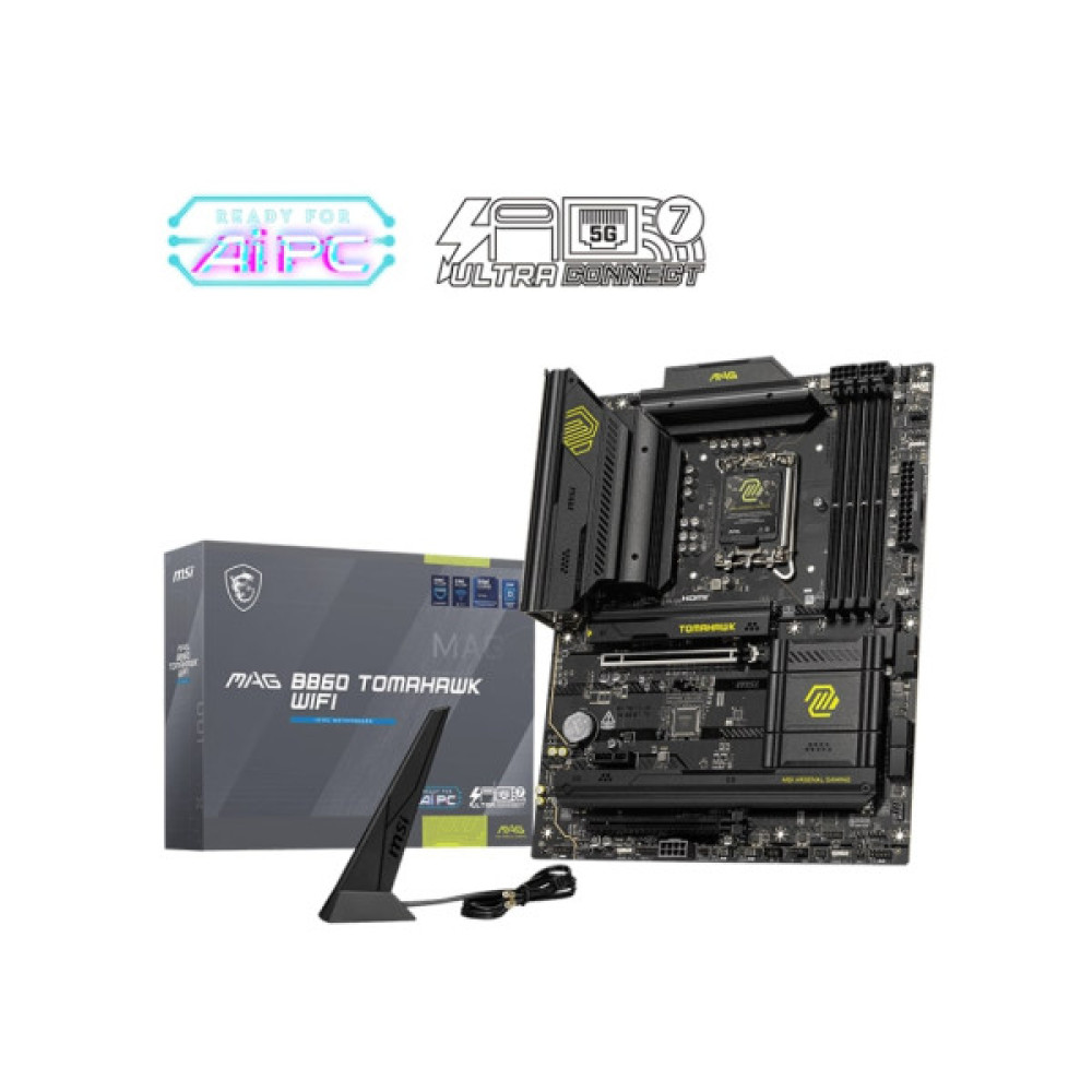 Материнcька плата MSI MAG B860 TOMAHAWK WIFI s1851 B860 4xDDR5 M.2 HDMI DP WiFi BT ATX