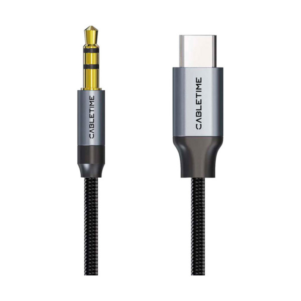 Кабель мультимедійний USB-C to 3.5mm M 1.0m Cabletime (CA915767)