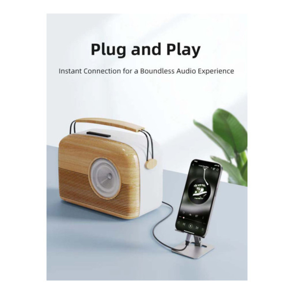 Кабель мультимедійний USB-C to 3.5mm M 1.0m Cabletime (CA915767)