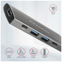 Концентратор AXAGON USB-C to 2xUSB-A + 2xUSB-C + HDMI 0.13m gray (HMC-5G2)