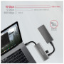 Концентратор AXAGON USB-C to 2xUSB-A + 2xUSB-C + HDMI 0.13m gray (HMC-5G2)