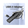 Концентратор VENTION USB 2.0 to 3хUSB 2.0 + RJ45 100M Ethernet (CHPBB)