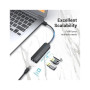 Концентратор VENTION USB 2.0 to 3хUSB 2.0 + RJ45 100M Ethernet (CHPBB)