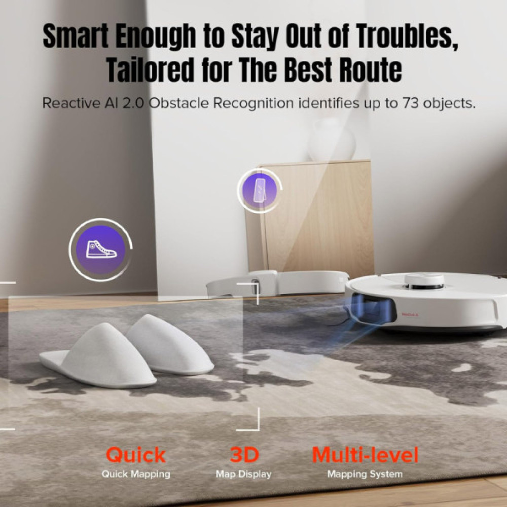 Пилосос Roborock S8 MaxV Ultra White (S8MVU02-00)