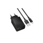 Зарядний пристрій BOROFONE USB QC3.0 + cable USB to Micro 5P black (6941991122651)