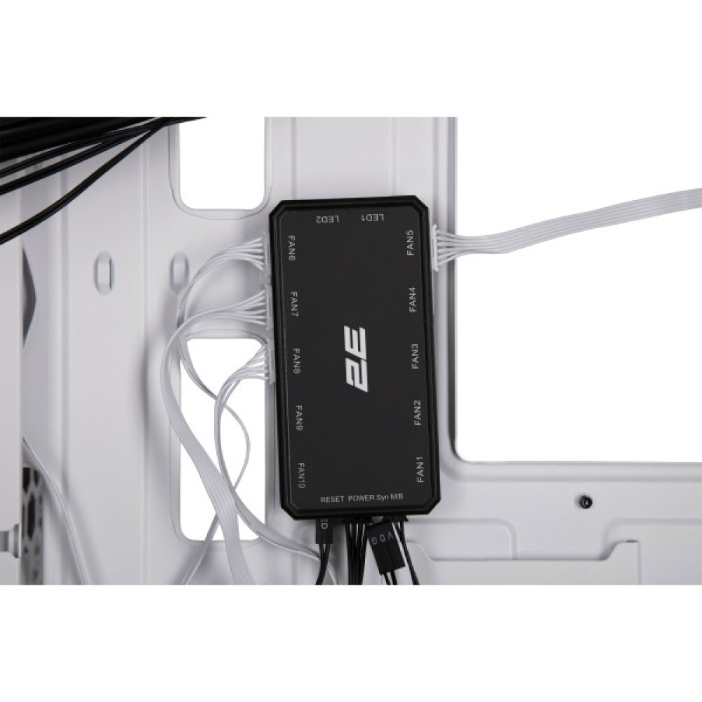 Корпус 2E GAMING Virtus Neo G3301NW без БЖ 2xUSB3.0, 1xUSB2.0, 3x140мм ARGB, 1x120мм ARGB, VGA 340мм, LCS ready, контролер з пультом, TG Side Panel, ATX, білий