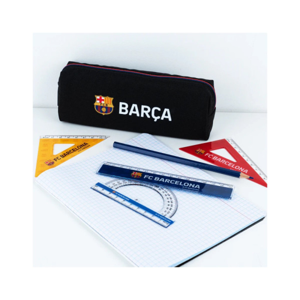 Лінійка Kite набір: лінійка 15 см, 2 косинця, транспортир FC Barcelona (BC25-282)