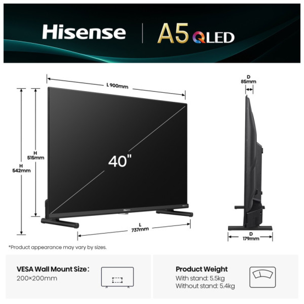 Телевізор Hisense 40A5Q