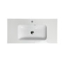 Раковина, умивальник Adamant FRATE, штучний камінь, прямокут., з отвором для змішувача, з отвором для переливу, 795x450x125мм, накладний, білий