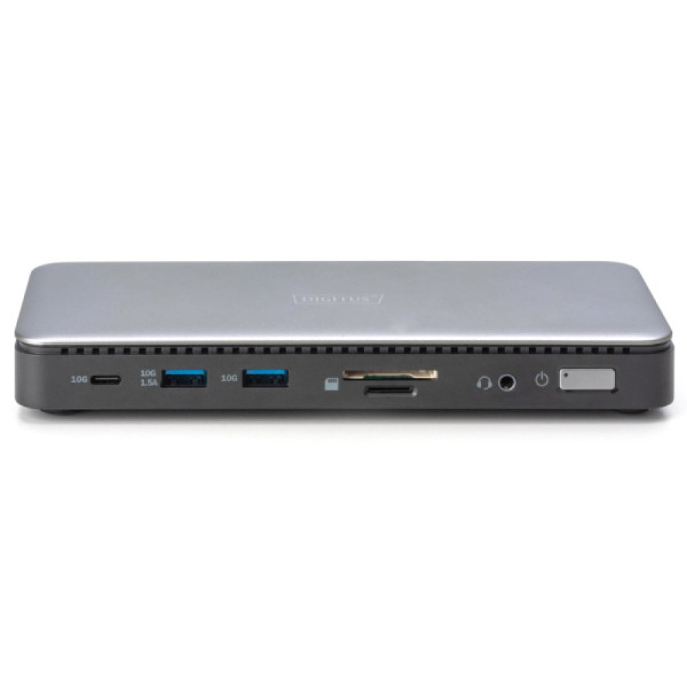 Порт-реплікатор Digitus USB-C > 2xHDMI/DP/2xUSB-A/USB-C/SD/MicroSD/RJ54/DC/Audio (DA-70917)
