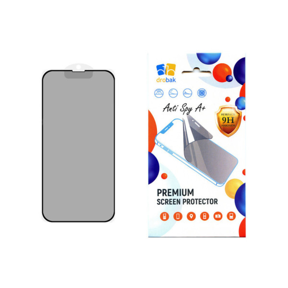 Скло захисне Drobak Anty Spy Apple iPhone 15 (Black) (292933) Скло захисне Drobak Anty Spy Apple iPhone 15 (Black) (292933)