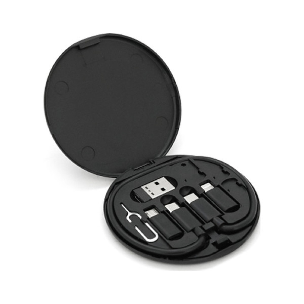 Дата кабель USB charging cable set Treasure box 0.2m 60w black Voltronic (Data Cable Set/60B)