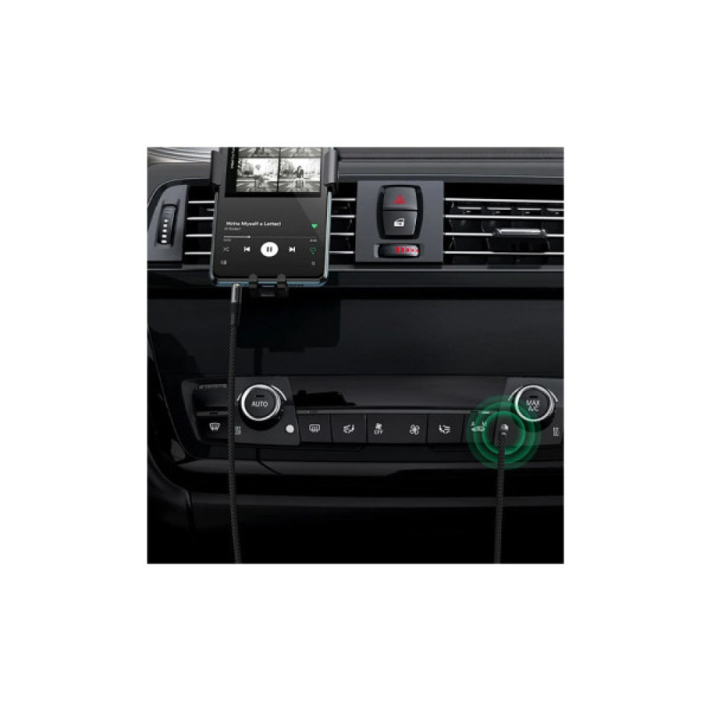 Кабель мультимедійний 3.5mm M to 3.5mm M 1.0m black Acefast (6974316285267)