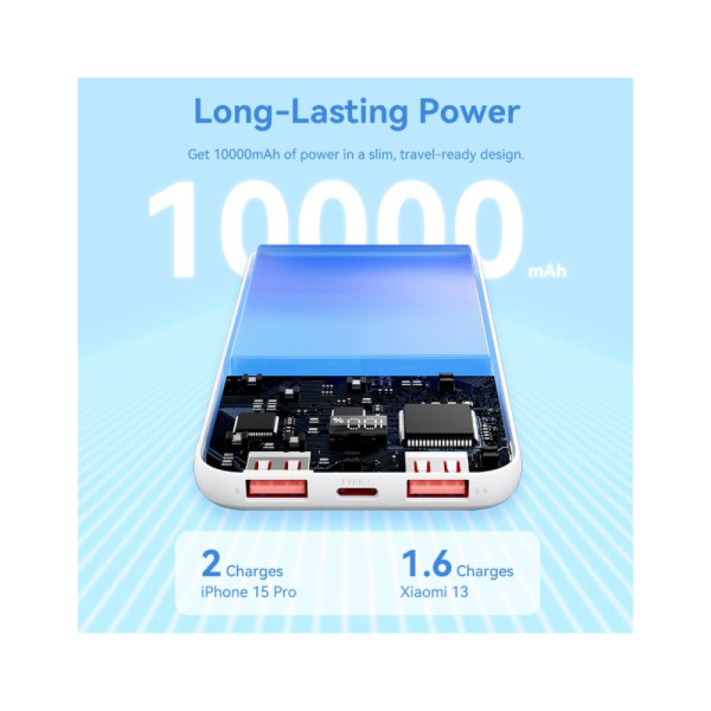 Батарея універсальна Vention 10000 mAh 22.5W Black LED Display Type (FHKB0)