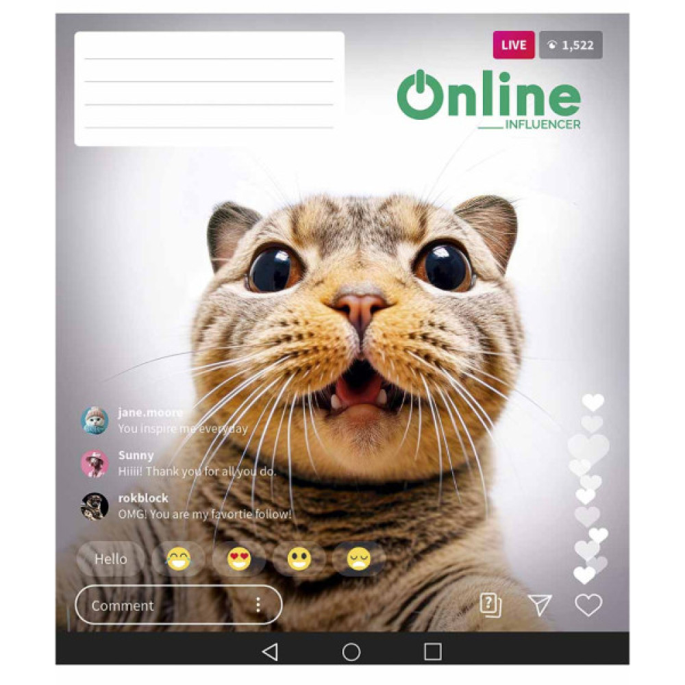 Зошит Школярик Online 36 аркушів клітинка (036-3420K)