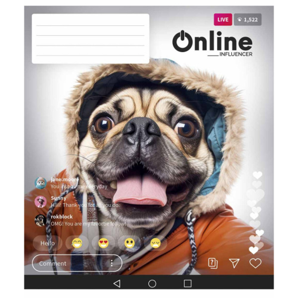 Зошит Школярик Online 36 аркушів клітинка (036-3420K)