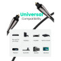 Кабель мультимедійний Optical Toslink 2.0m AV108 black Ugreen (10540)