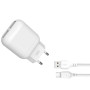 Зарядний пристрій XO 2xUSB 2.4A + cable USB to Micro 5P white (L78-M-WH)