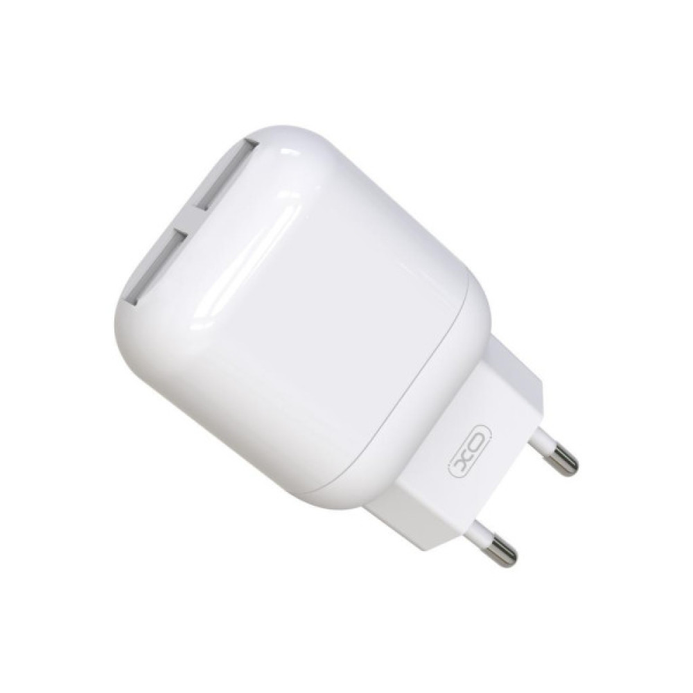 Зарядний пристрій XO 2xUSB 2.4A + cable USB to Micro 5P white (L78-M-WH)
