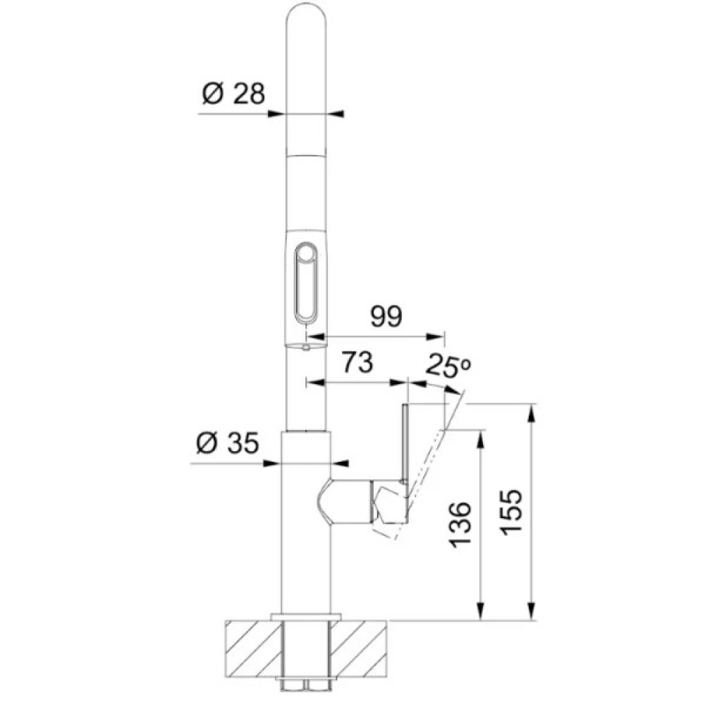 Змішувач для кухні Franke Maris Slim J Clear Water, довж.виливу - 221 мм, поворотний, 1+1 фільтр, латунь