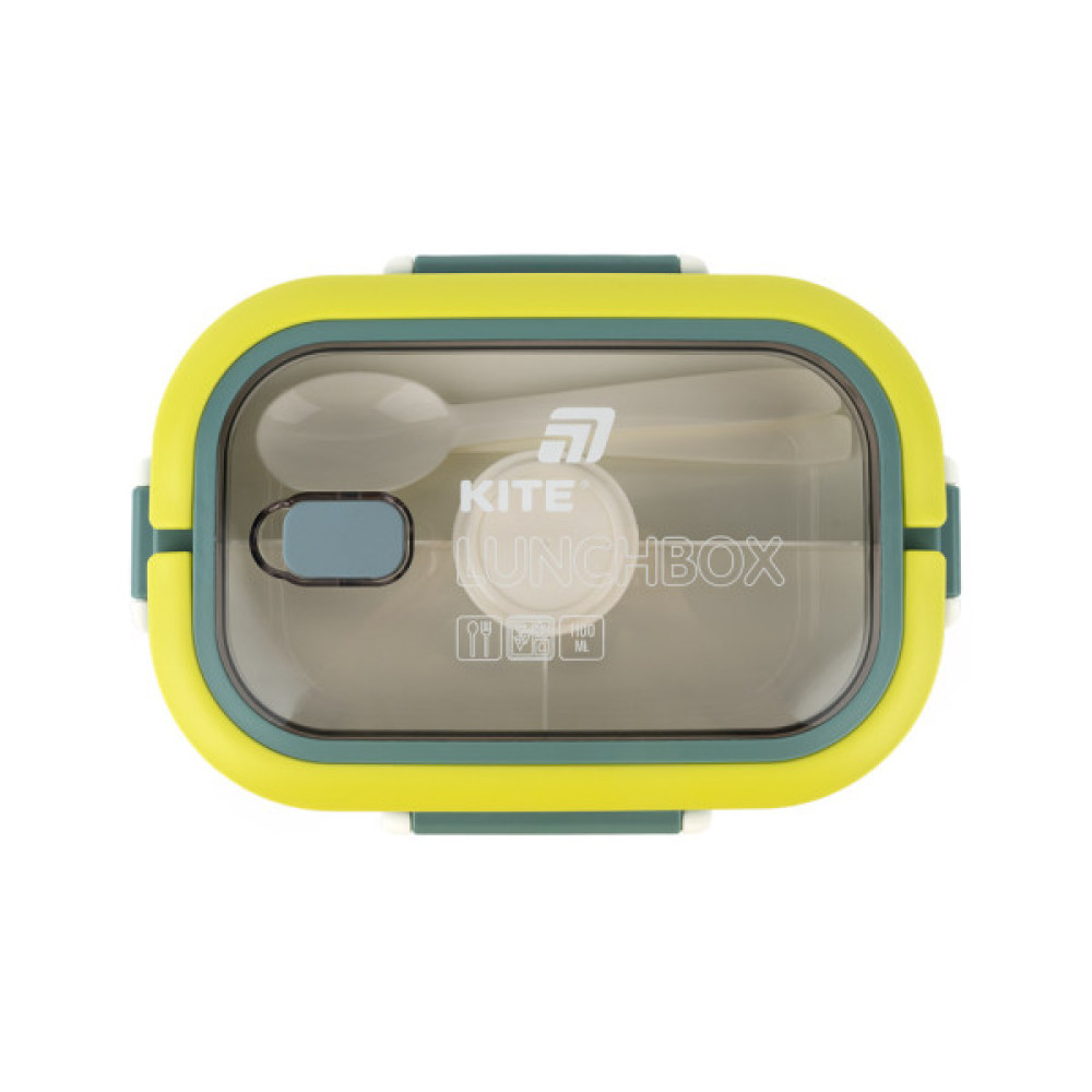 Ланч-бокс Kite з розділювачем 1100 мл, зелений (K25-1182-3)