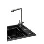 Мийка кухонна GRANADO Optimal Artes black shine (+ змішувач Badalona LUX inox + дозатор Redondo inox + ко (ksg1201)