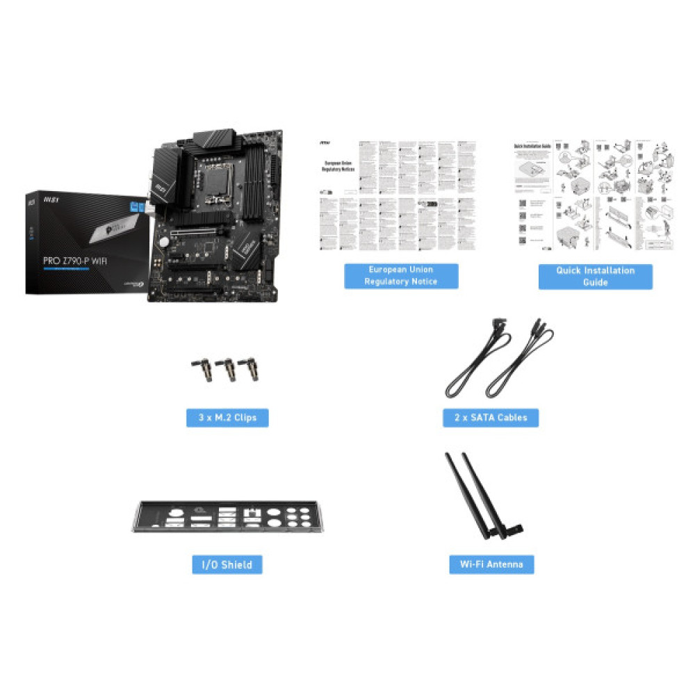 Материнcька плата MSI PRO Z790-P WIFI s1700 Z790 4xDDR5 M.2 HDMI DP Wi-Fi BT ATX