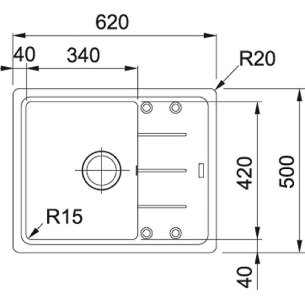 Мийка кухонна Franke BASIS BFG 611-62 (114.0272.595)