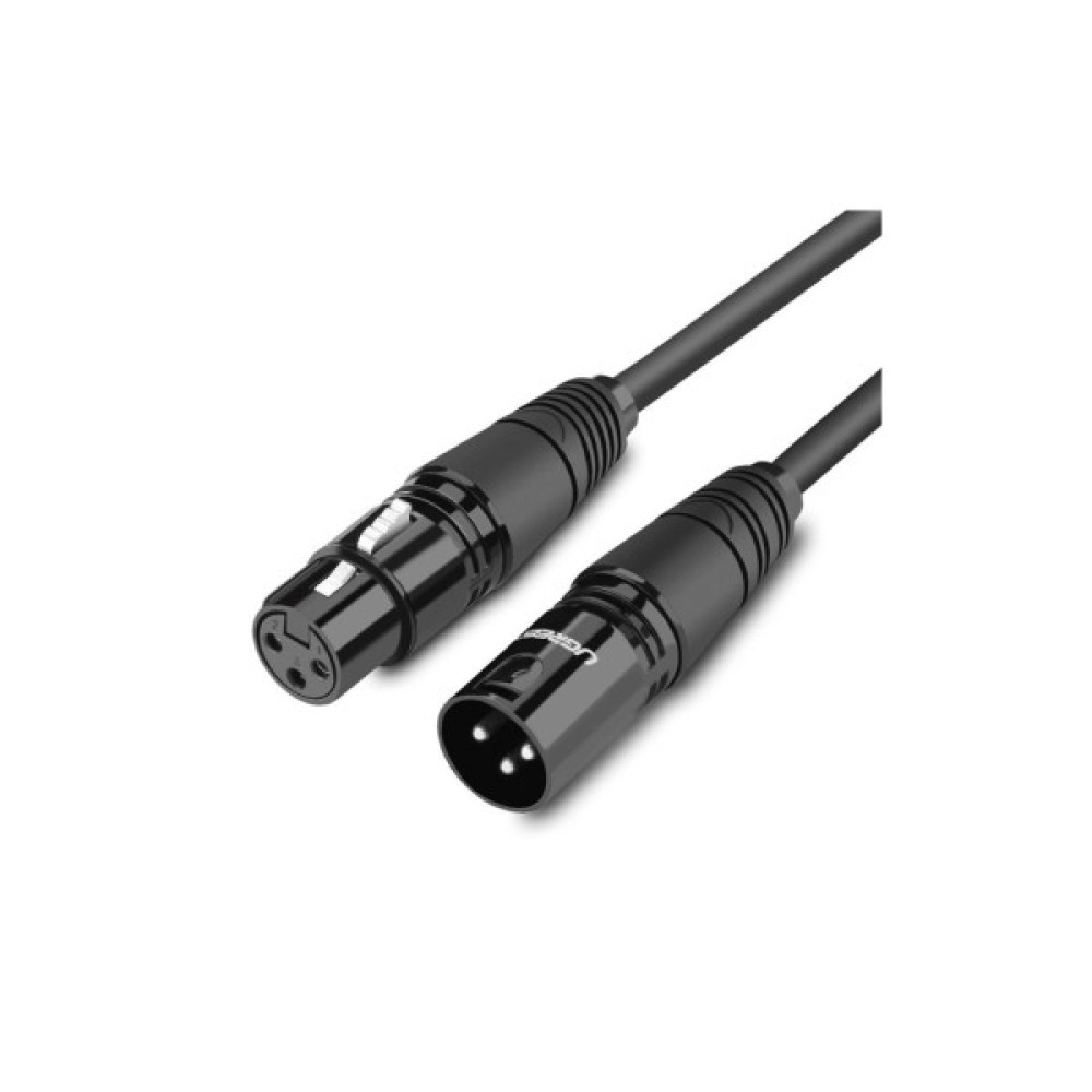 Кабель мультимедійний XLR M to XLR F 3.0m AV130 black UGREEN (20711)