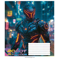 Зошит Школярик Robot Revolution 24 аркуша клітинка (024-3522K)