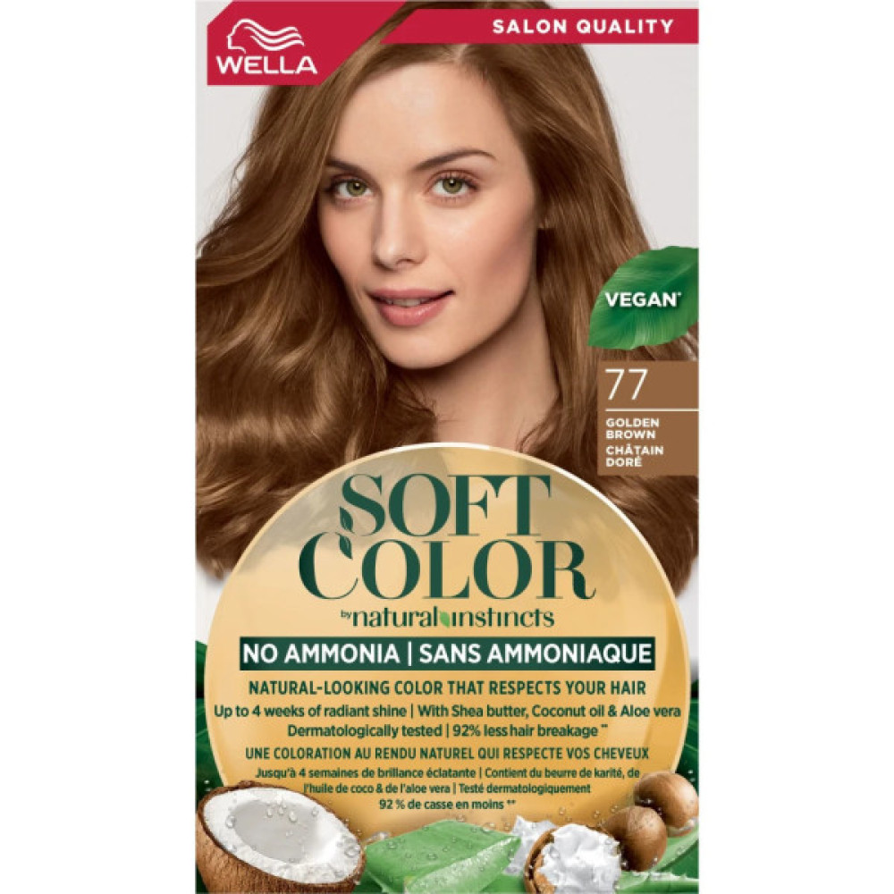 Фарба для волосся Wella Soft Color Безаміачна 77 - Золотисто-коричневий (3614228865777)